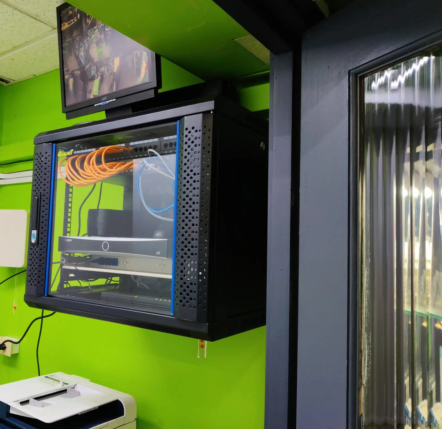 Network Rack or Server Room IT infrastructure setup with server rack installed by CyberKnights inPort of Spain Trinidad
