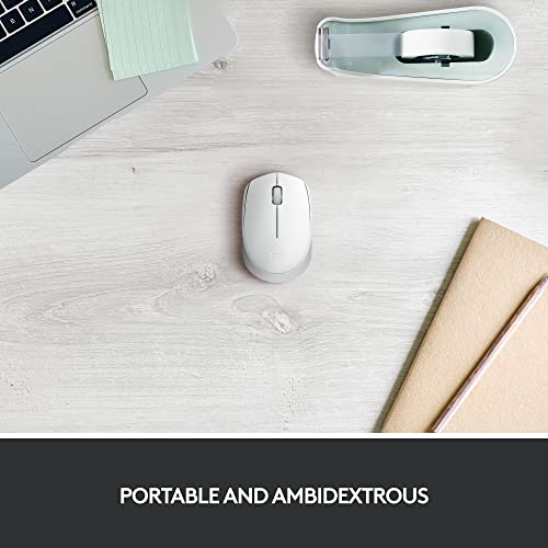 Mouse Logitech Wireless M170 3 Botões 2,4 GHz - Off White