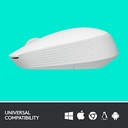 Mouse Logitech Wireless M170 3 Botões 2,4 GHz - Off White