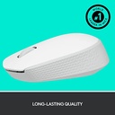 Mouse Logitech Wireless M170 3 Botões 2,4 GHz - Off White
