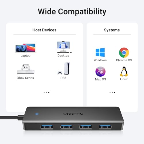 Ugreen USB 3.0 4-PORT HUB USB-a to 4XUSB Docking USB 3.2 Gen 1 (3.1 GE