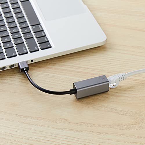 Amazon Basics Aluminum USB 3.0 Gigabit Ethernet Adapter, Gray, 1.97 X 0.83 X 0.59 Inches