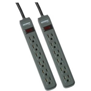 Minuteman Mms362p 2-pack Strips, 241 Joules , 3-ft. Cord