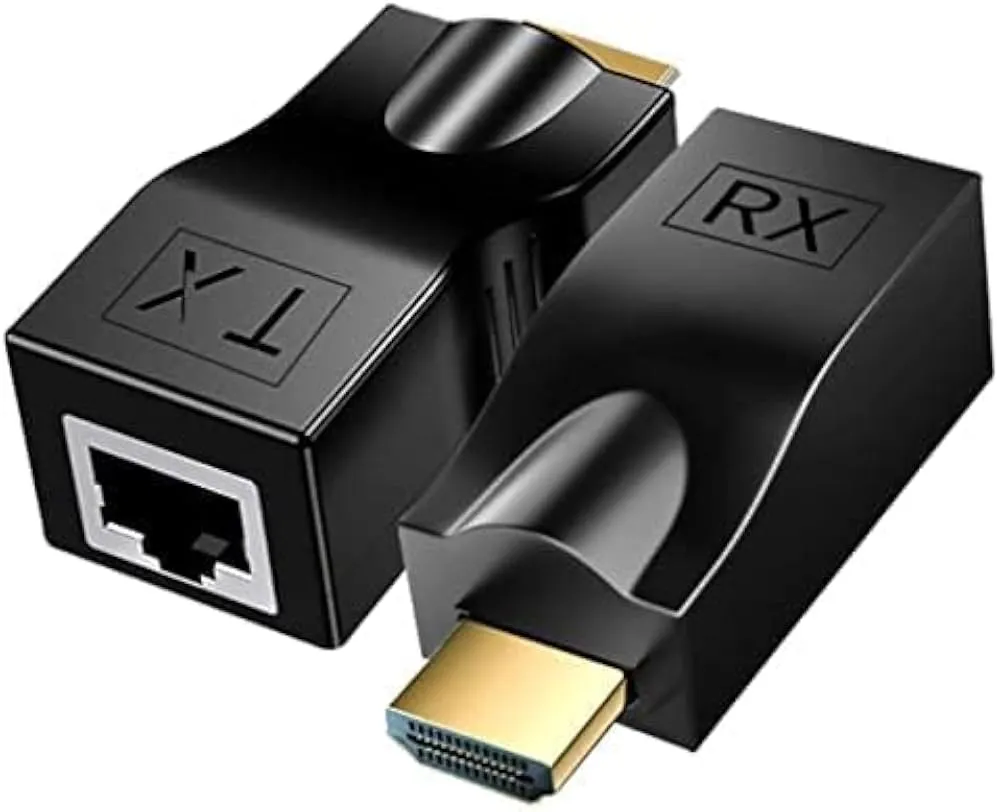 30M HDMI To RJ45 Extender Converter Video Transmitter Adapter Over CAT5e/CAT6 Network Ethernet LAN