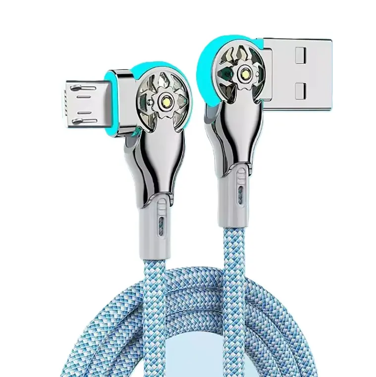 Fast Charging Cable 180 Degree Elbow Rotation USB A to Type C
