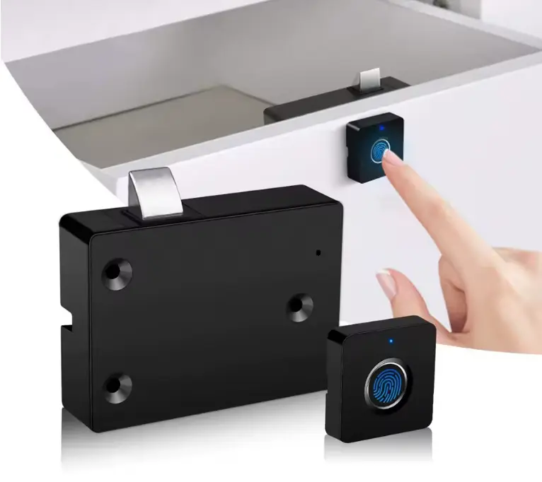 Smart Home Biometric Fingerprint Lock Hidden Drawer Electronic Lock Privacy File Storage Keyless Residential Security Protection