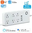 Tuya US Power Strip Wifi Smart Socket With Power Monitor USB Port Kitchen Home-appliance Smart Home Plug Voice for Alexa Google