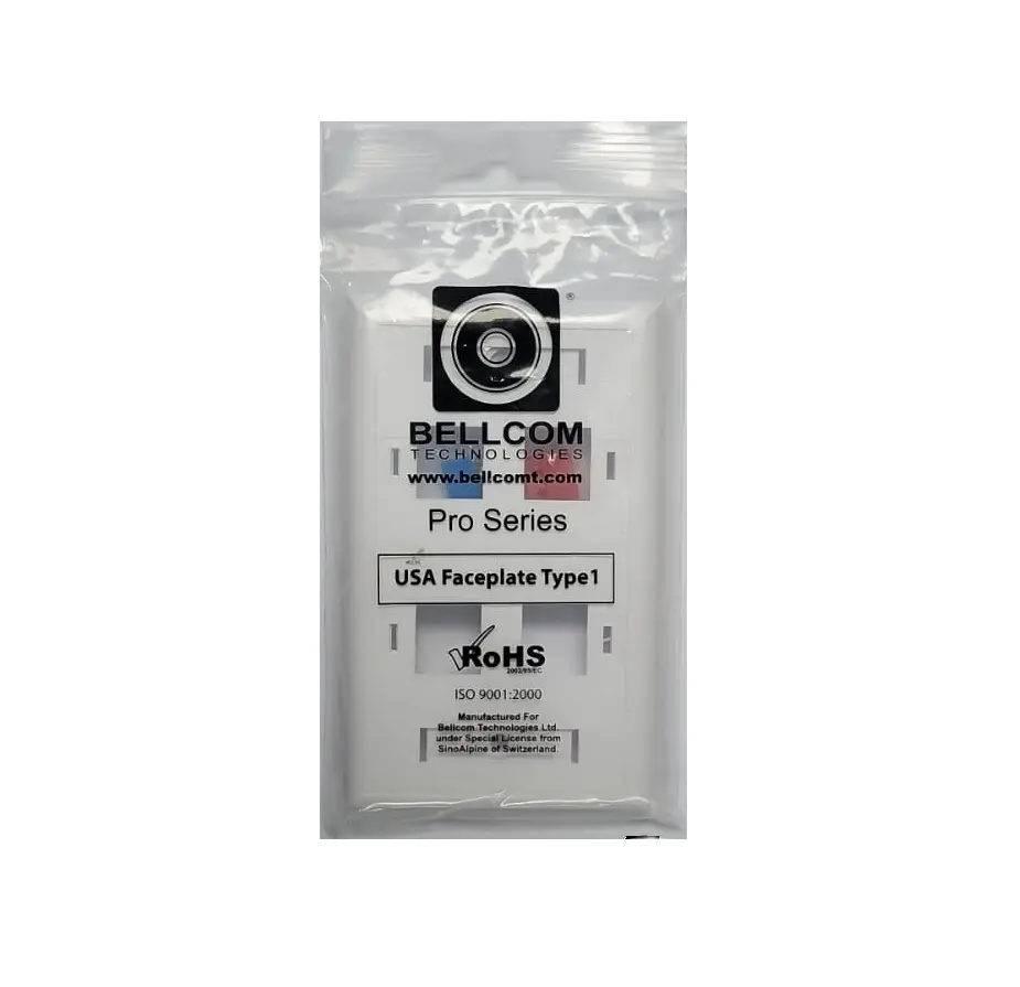 4 Port Flush Mount Wall Plate 