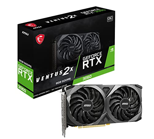 MSI Ventus GeForce RTX 3060 8GB GDDR6 PCI Express 4.0 ATX Video Card RTX 3060 VENTUS 2X 8G OC