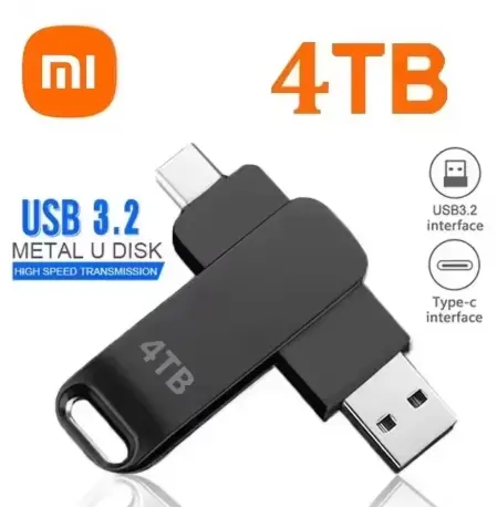XIAOMI 4TB 3.2 Flash Drives High Speed USB Transfer Metal Pendrive Memory Card Pendrive Flash Disk Memoria Waterproof Stick